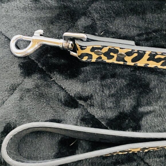 Leopard Print Dog Collar and Leash Large New - Picture 4 of 5